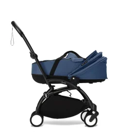 Stokke YOYO³ Kinderwagen Compleet met 0+ Newborn Pack Air France Blue– Black Frame