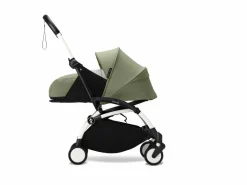 Stokke YOYO³ Kinderwagen Compleet met 0+ Newborn Pack Olive – White Frame