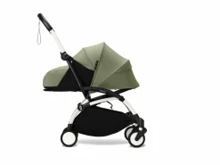 Stokke YOYO³ Kinderwagen Compleet met 0+ Newborn Pack Olive – White Frame