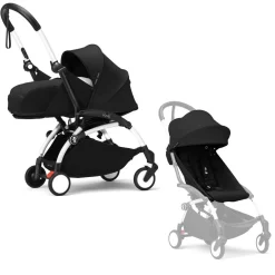 Stokke YOYO³ Kinderwagen Compleet met 0+ Newborn Pack Black – White Frame