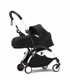 Stokke YOYO³ Kinderwagen Compleet met 0+ Newborn Pack Black – White Frame