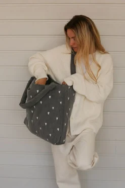 Studio Noos Mom Bag Denim Grey Hearts