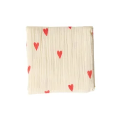 Studio Noos Swaddle Hearts Neutral 70 x 70