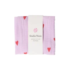 Studio Noos Swaddle Hearts Lilac 70 x 70