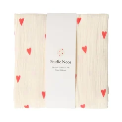 Studio Noos Swaddle Hearts Neutral 120 x 120