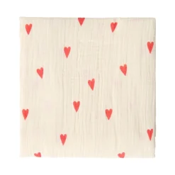 Studio Noos Swaddle Hearts Neutral 120 x 120