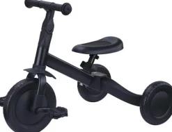 Topmark 4-in-1 Driewieler / Loopfiets Kaya Zwart
